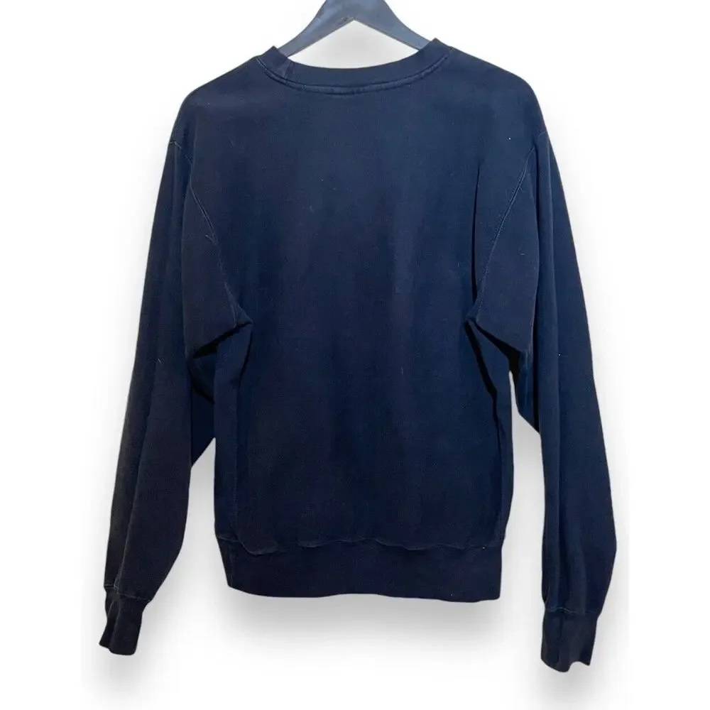 Vintage University of Illinois 1867 Pullover‎ Sweater Size Small Black Patch